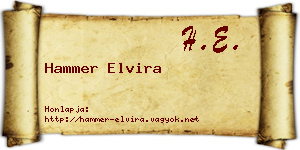 Hammer Elvira névjegykártya